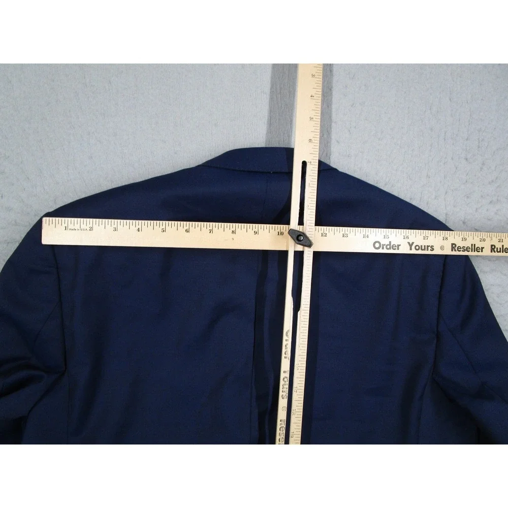 Hugo Boss Mens Blazer 40R Navy Blue Super 120 Virgin Wool Stretch Sport Coat